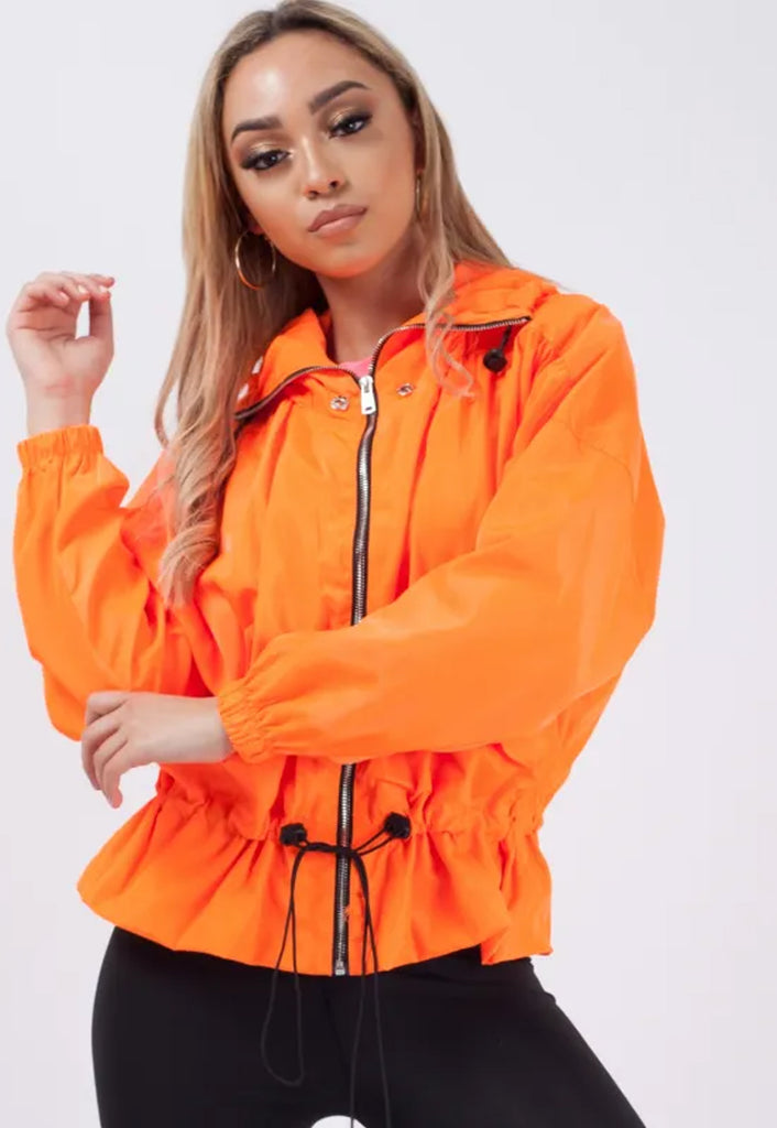 Orange on sale crop windbreaker