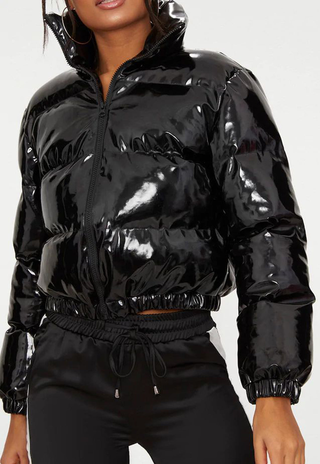 Crop bubble bomber clearance jacket